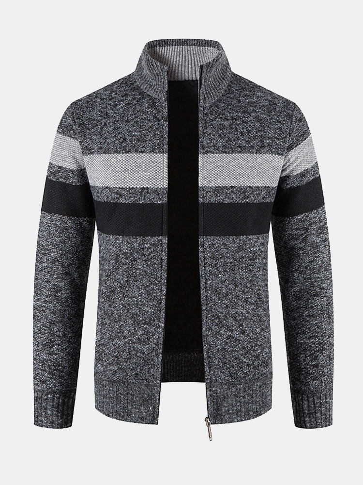 Liborio | Jersey de rayas con cremallera completa