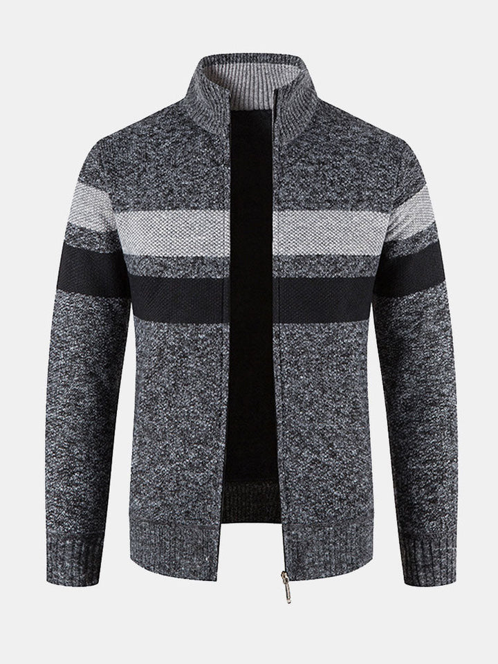 Liborio | Jersey de rayas con cremallera completa
