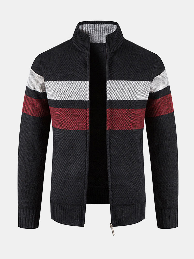 Liborio | Jersey de rayas con cremallera completa