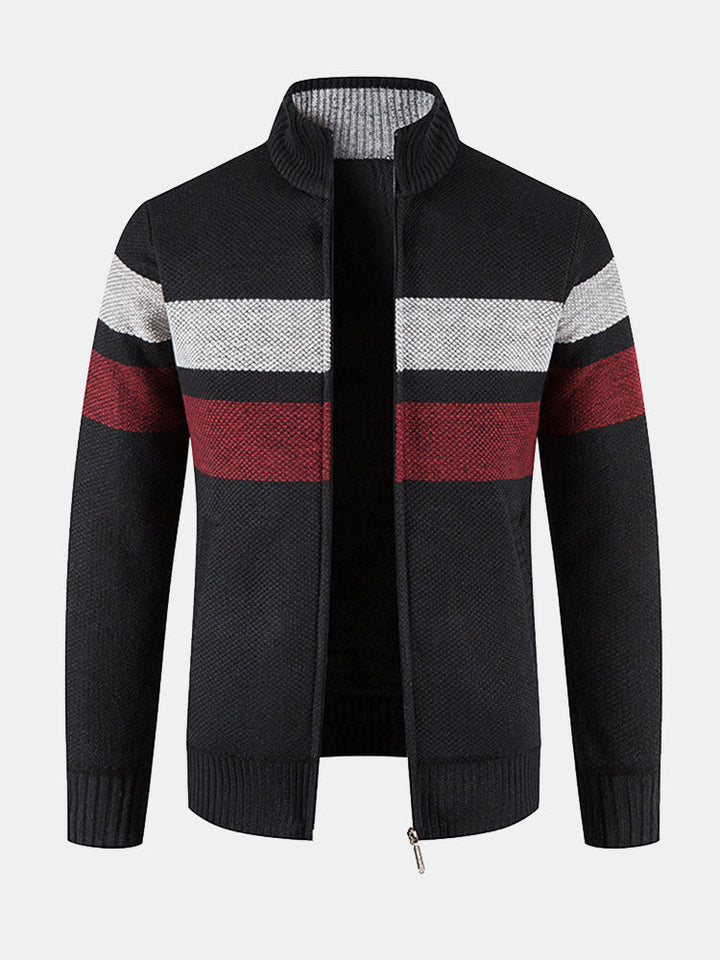 Liborio | Jersey de rayas con cremallera completa