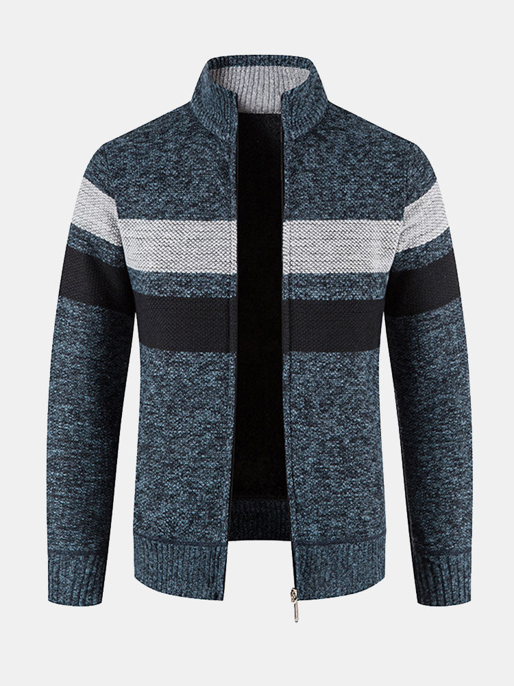 Liborio | Jersey de rayas con cremallera completa