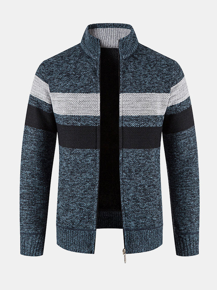Liborio | Jersey de rayas con cremallera completa