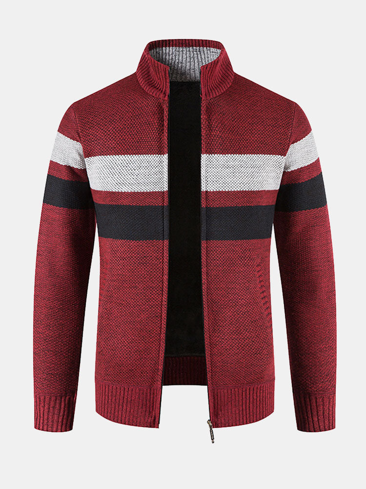 Liborio | Jersey de rayas con cremallera completa
