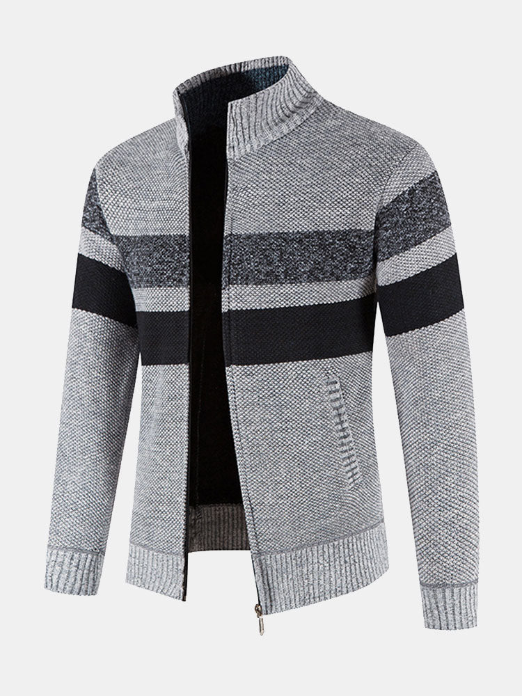 Liborio | Jersey de rayas con cremallera completa