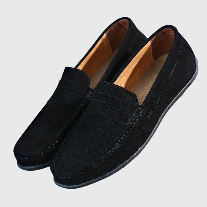 Lidia | Mocasines burdeos con pespuntes decorativos