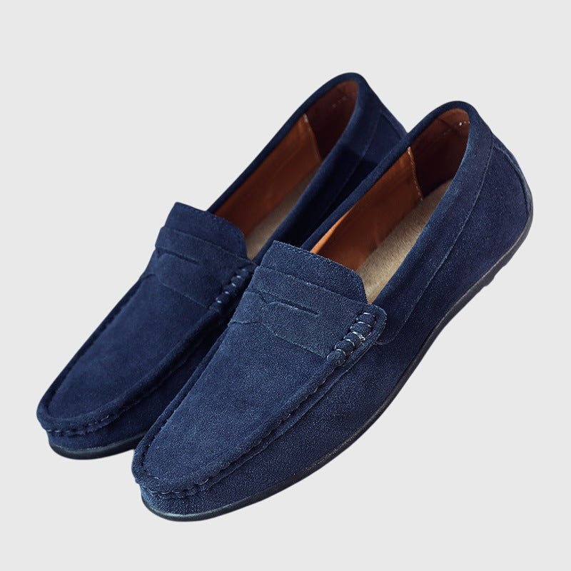 Lidia | Mocasines burdeos con pespuntes decorativos