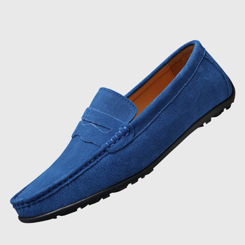 Lidia | Mocasines burdeos con pespuntes decorativos