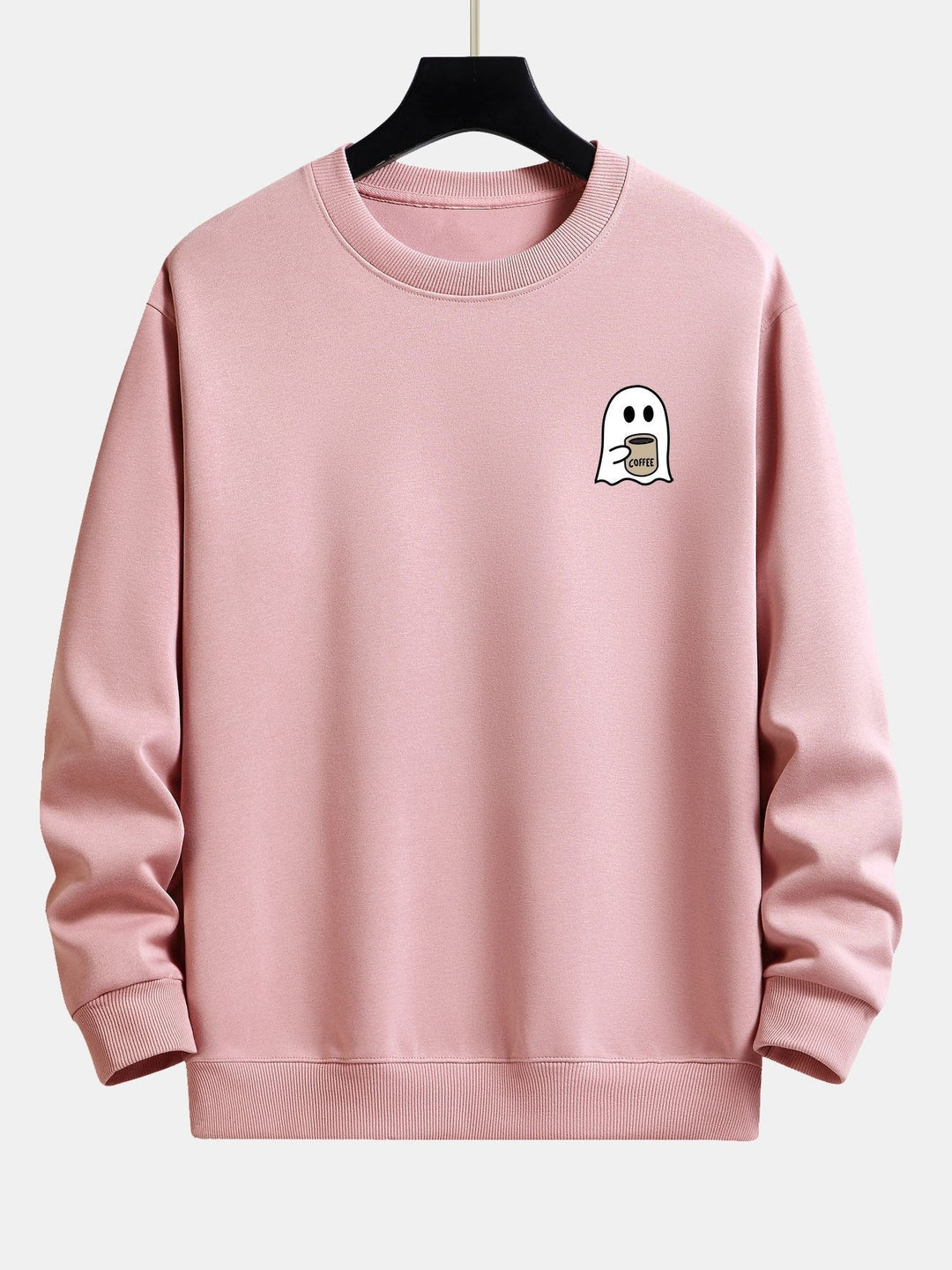 Lorenzo | Sudadera con estampado de fantasmas y café y corte relajado