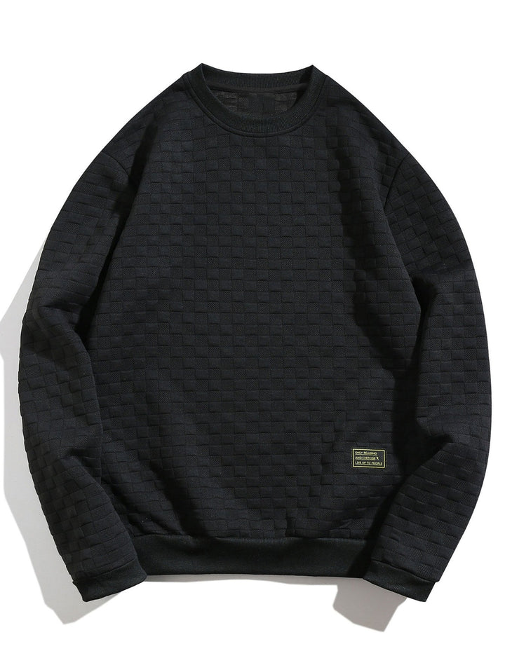 Luis | Sudadera con jacquard de tablero de ajedrez