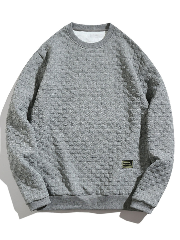 Luis | Sudadera con jacquard de tablero de ajedrez
