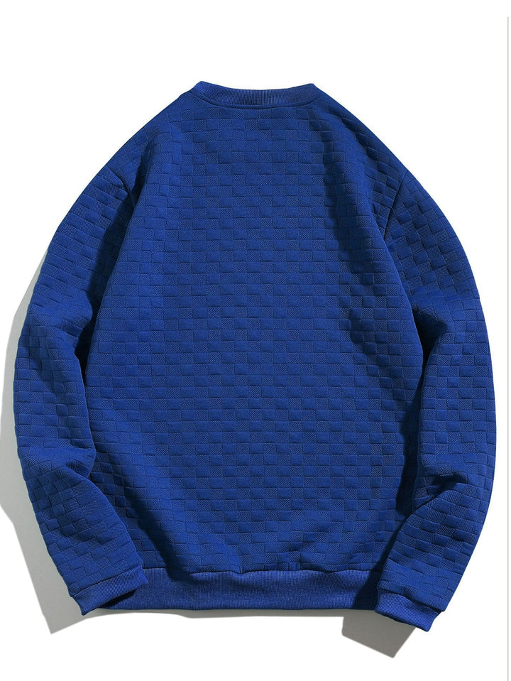 Luis | Sudadera con jacquard de tablero de ajedrez