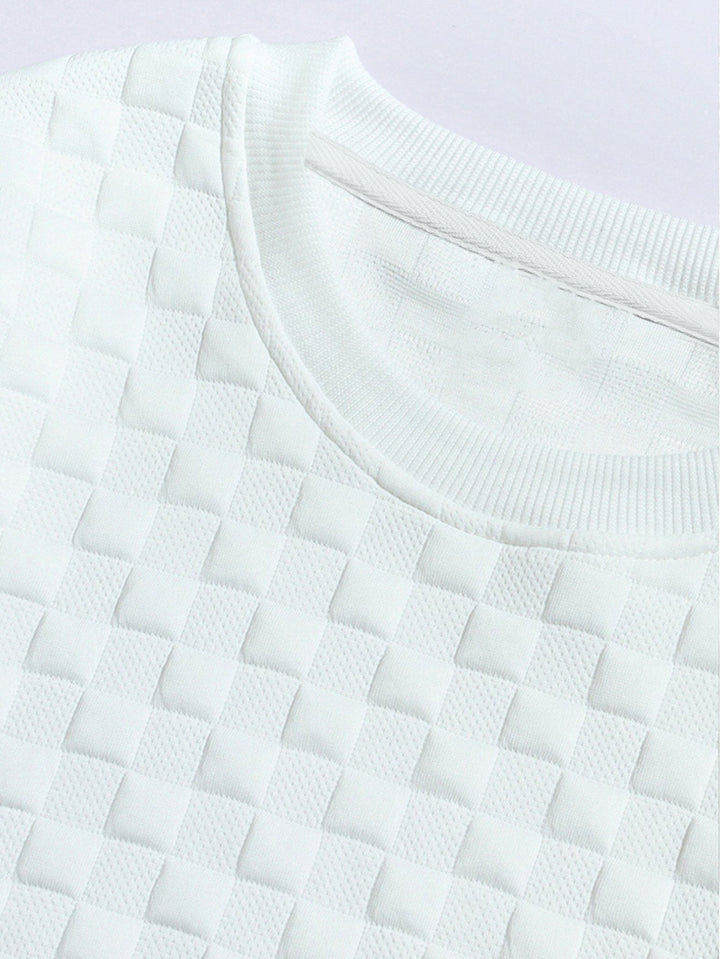 Luis | Sudadera con jacquard de tablero de ajedrez
