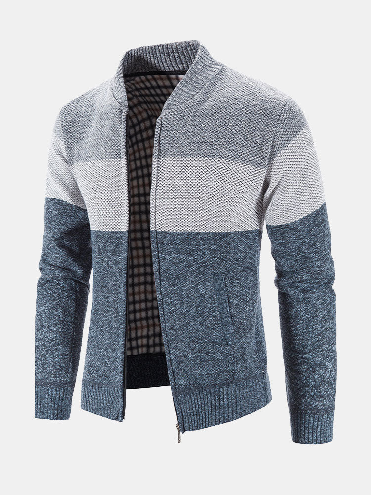 Macario | Chaqueta de punto con cuello bomber y cremallera