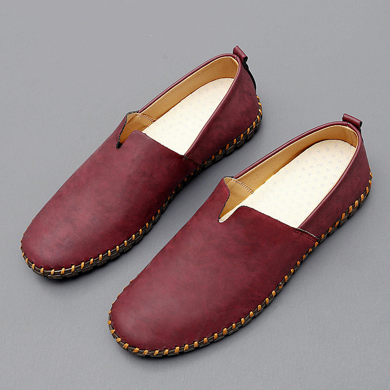 Macario | Mocasines marrones de piel sin cordones