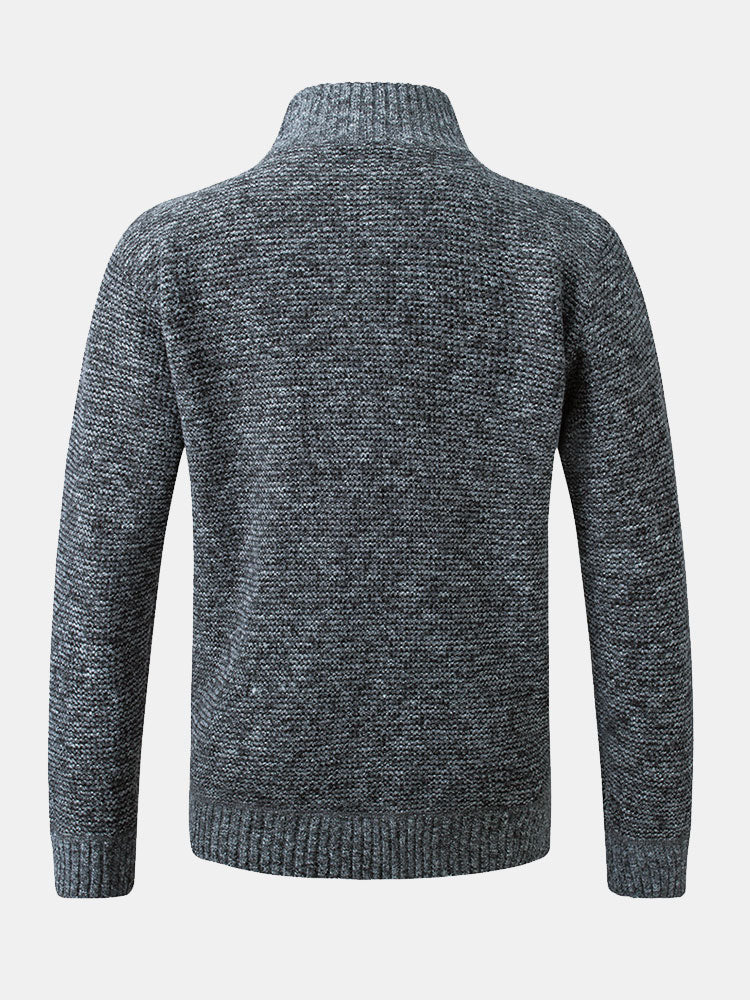 Marcelo | Jersey de patchwork acolchado con cremallera