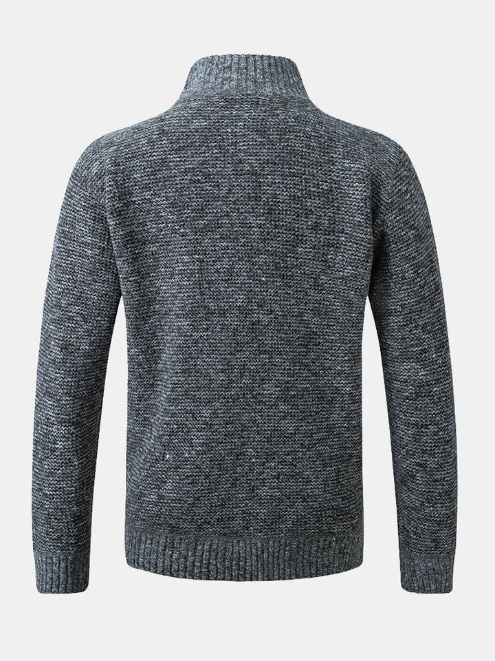 Marcelo | Jersey de patchwork acolchado con cremallera