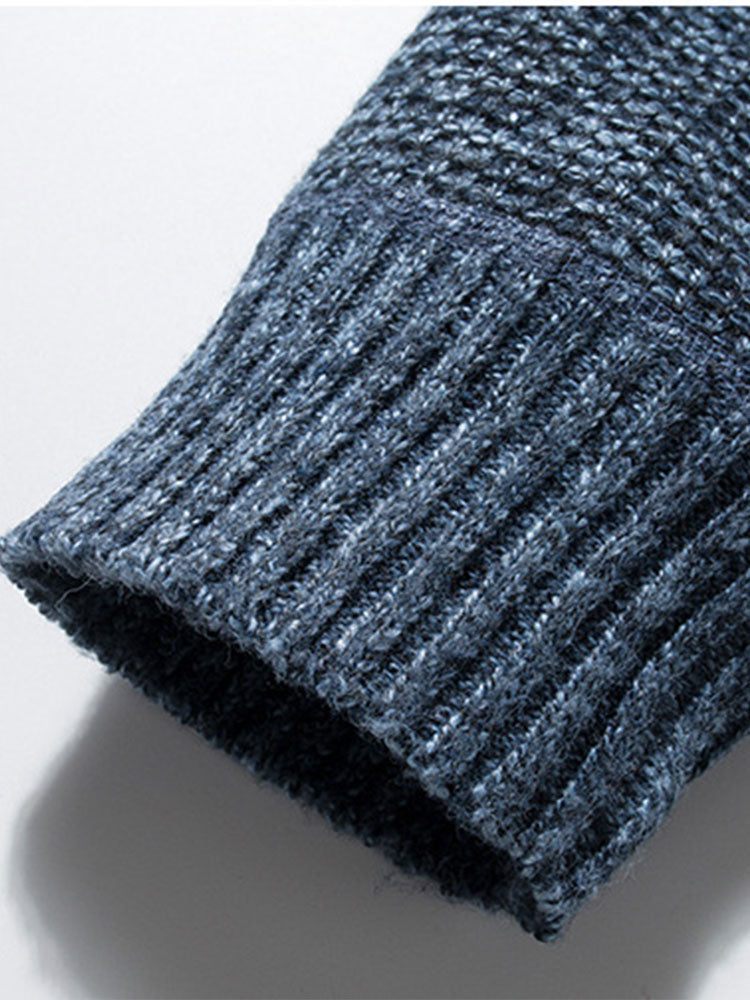 Marcelo | Jersey de patchwork acolchado con cremallera