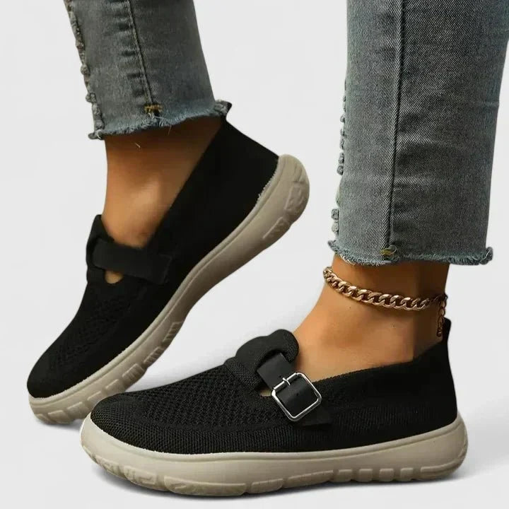Margarita | Mocasines cómodos negros de punto