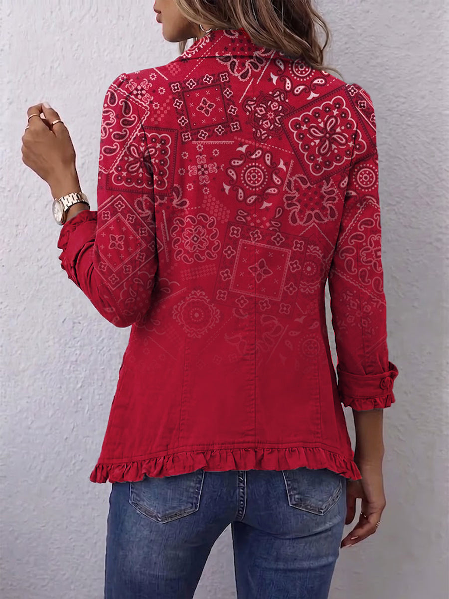 Marina | Chaqueta bohemia paisley en degradado