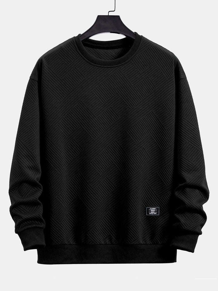 Mario | Sudadera con rayas geométricas y corte relajado
