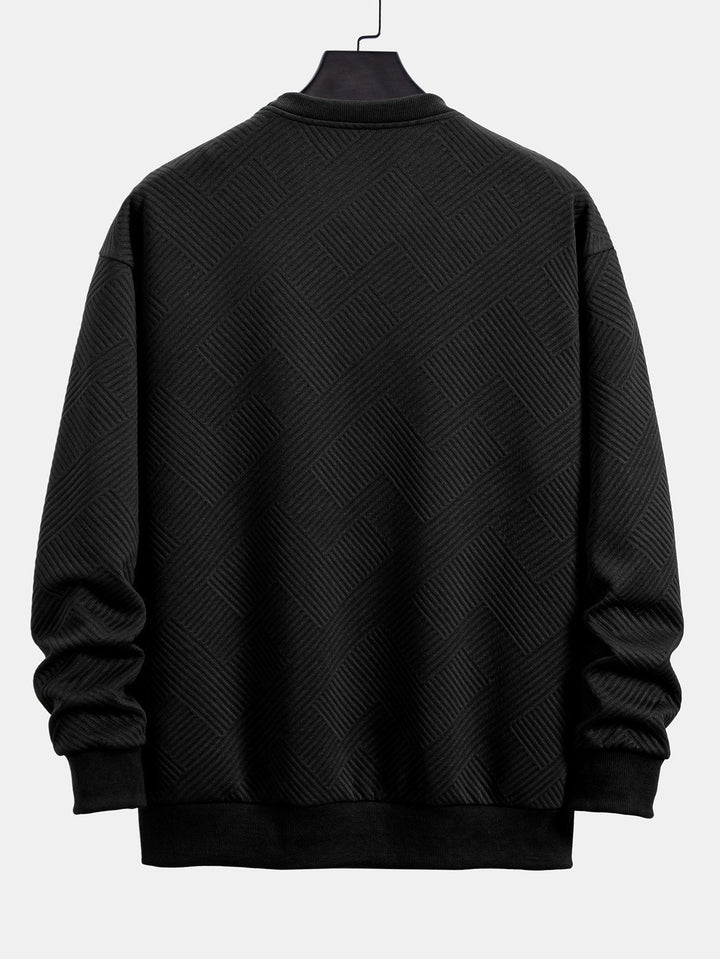 Mario | Sudadera con rayas geométricas y corte relajado