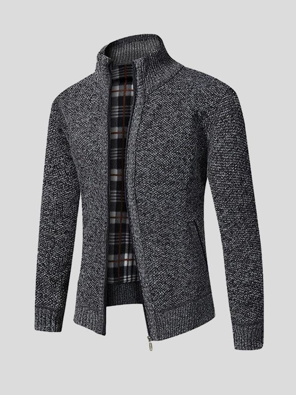 Martín | Chaqueta texturizada gris con cremallera