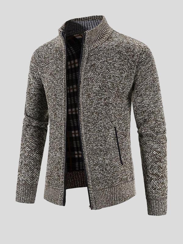 Martín | Chaqueta texturizada gris con cremallera