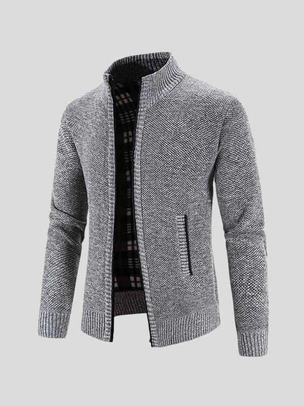 Martín | Chaqueta texturizada gris con cremallera