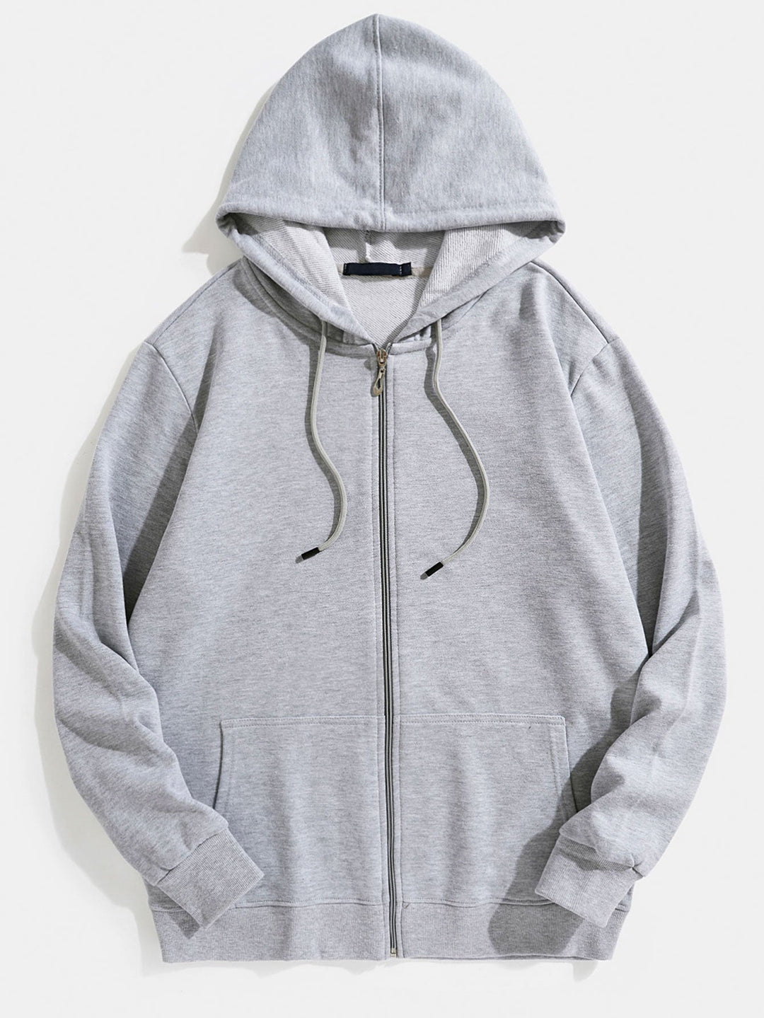 Matías | Sudadera con capucha básica de algodón con cremallera completa