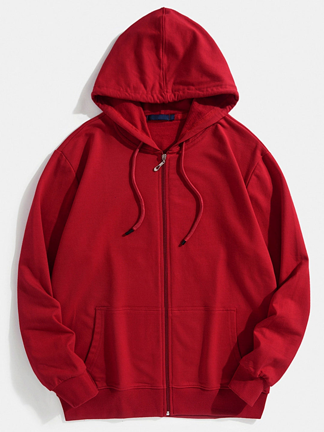 Matías | Sudadera con capucha básica de algodón con cremallera completa