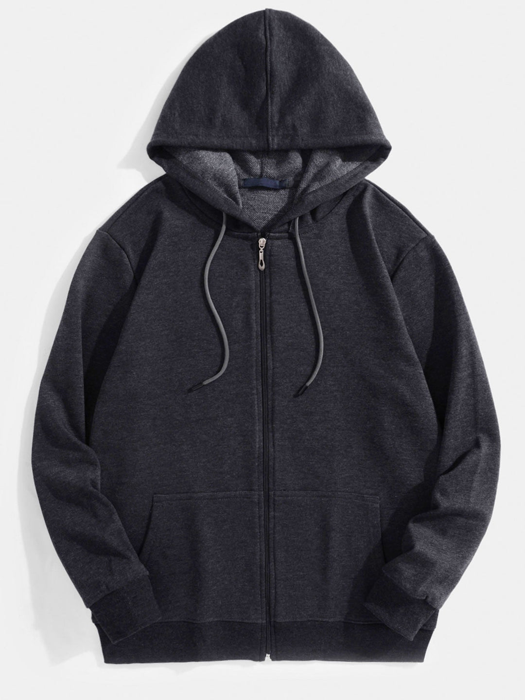 Matías | Sudadera con capucha básica de algodón con cremallera completa