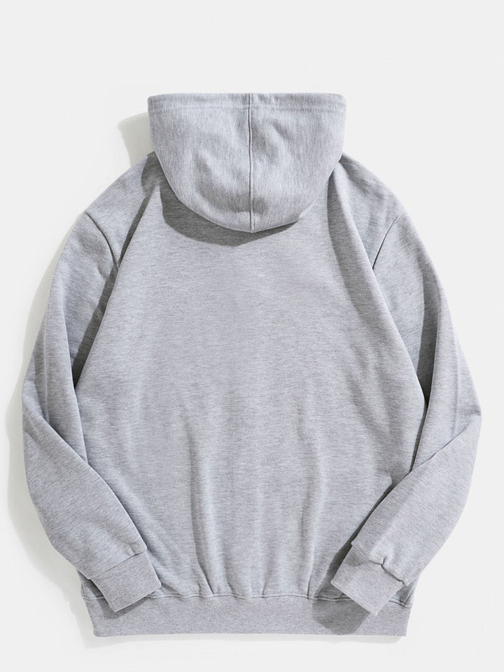 Matías | Sudadera con capucha básica de algodón con cremallera completa