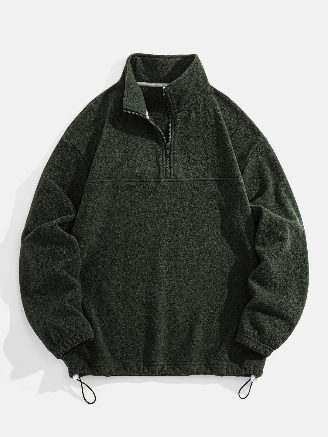 Melchor | Jersey polar con cuello alto, cremallera corta y corte relajado
