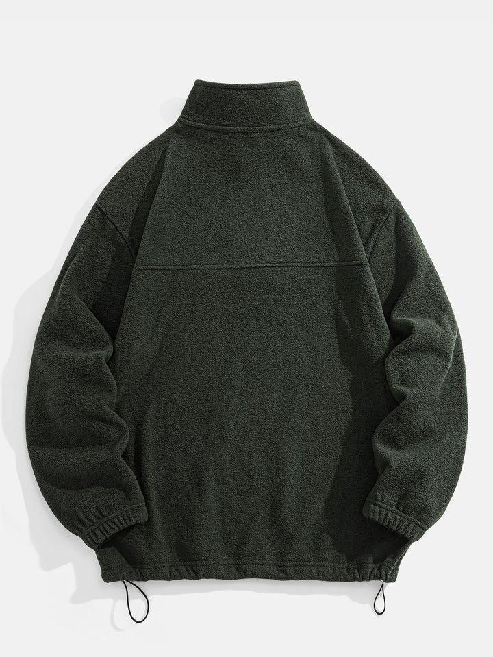 Melchor | Jersey polar con cuello alto, cremallera corta y corte relajado