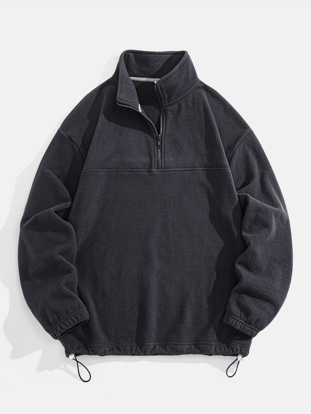 Melchor | Jersey polar con cuello alto, cremallera corta y corte relajado