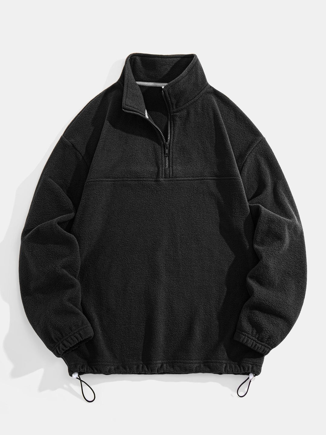 Melchor | Jersey polar con cuello alto, cremallera corta y corte relajado