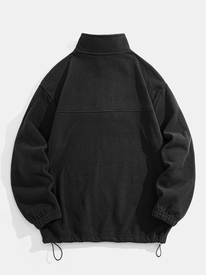 Melchor | Jersey polar con cuello alto, cremallera corta y corte relajado