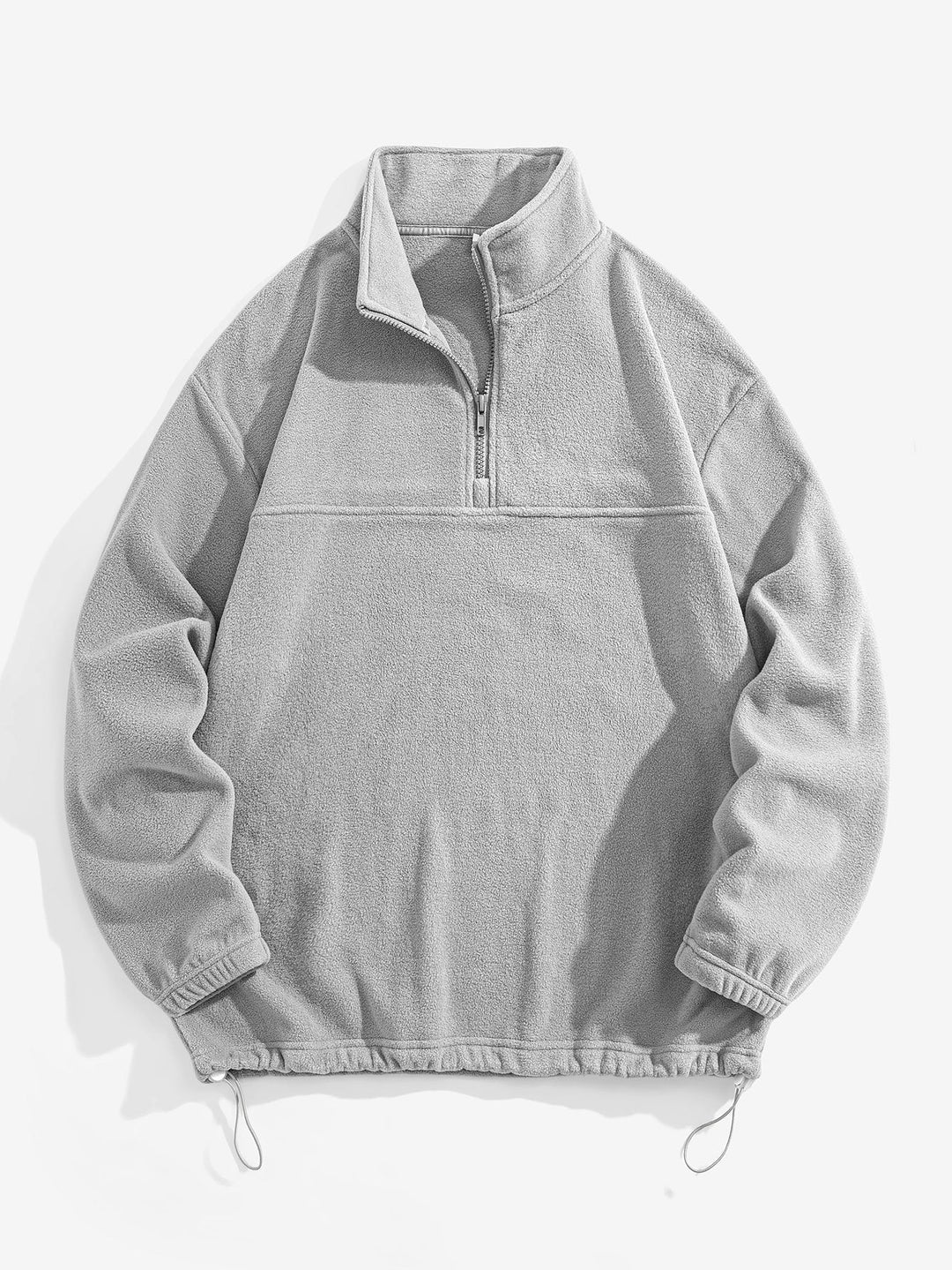 Melchor | Jersey polar con cuello alto, cremallera corta y corte relajado