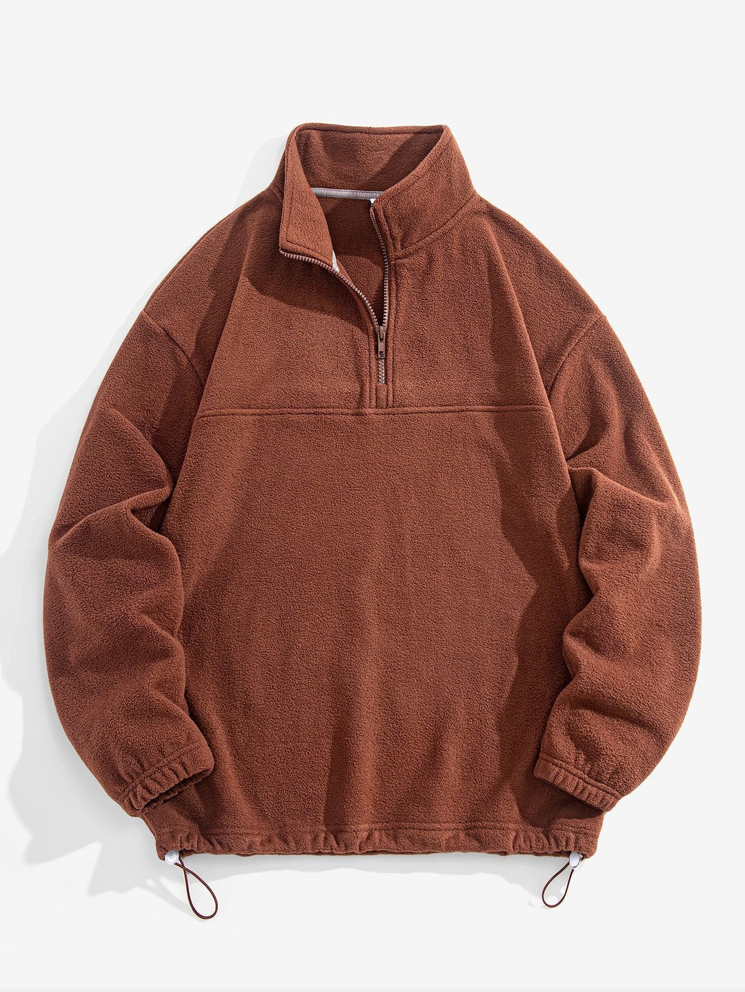 Melchor | Jersey polar con cuello alto, cremallera corta y corte relajado
