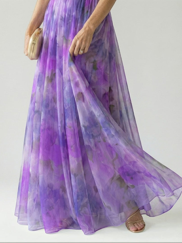 Celia | Vestido largo con degradado en rosa