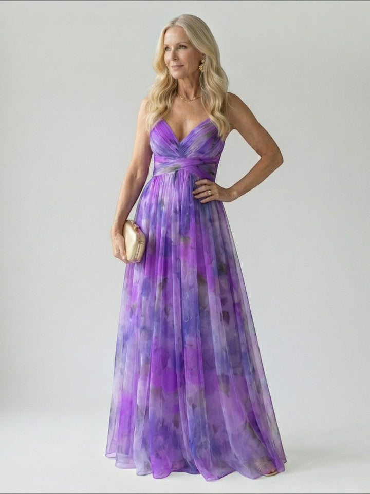 Celia | Vestido largo con degradado en rosa