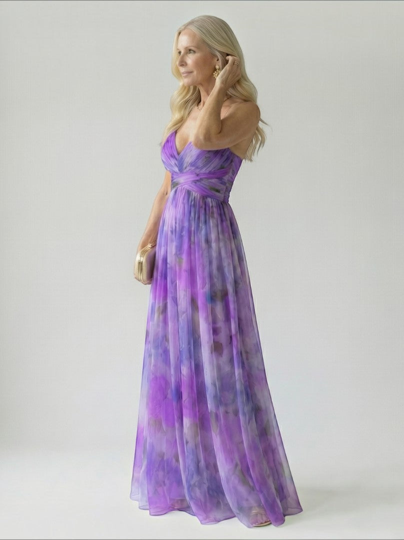 Celia | Vestido largo con degradado en rosa