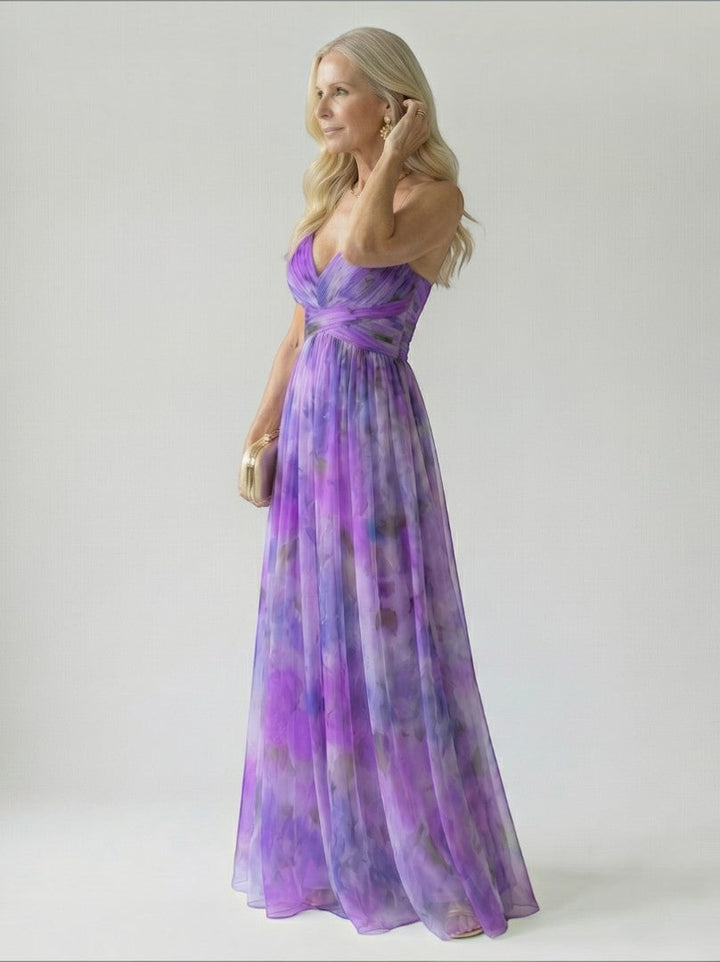 Celia | Vestido largo con degradado en rosa