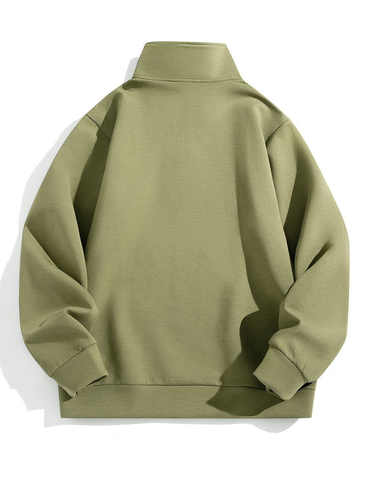 Moisés | Sudadera con cuello alto y cremallera corta