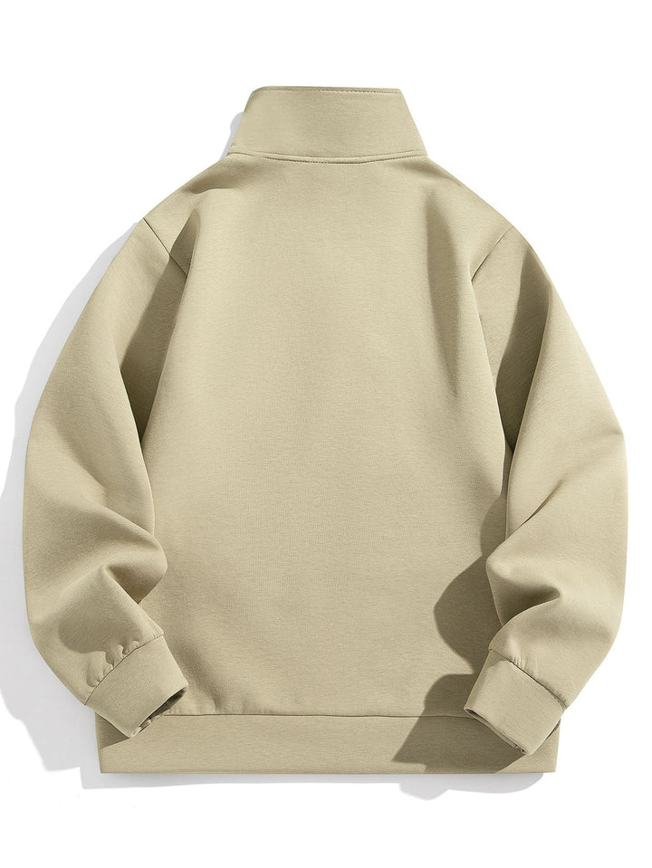 Moisés | Sudadera con cuello alto y cremallera corta