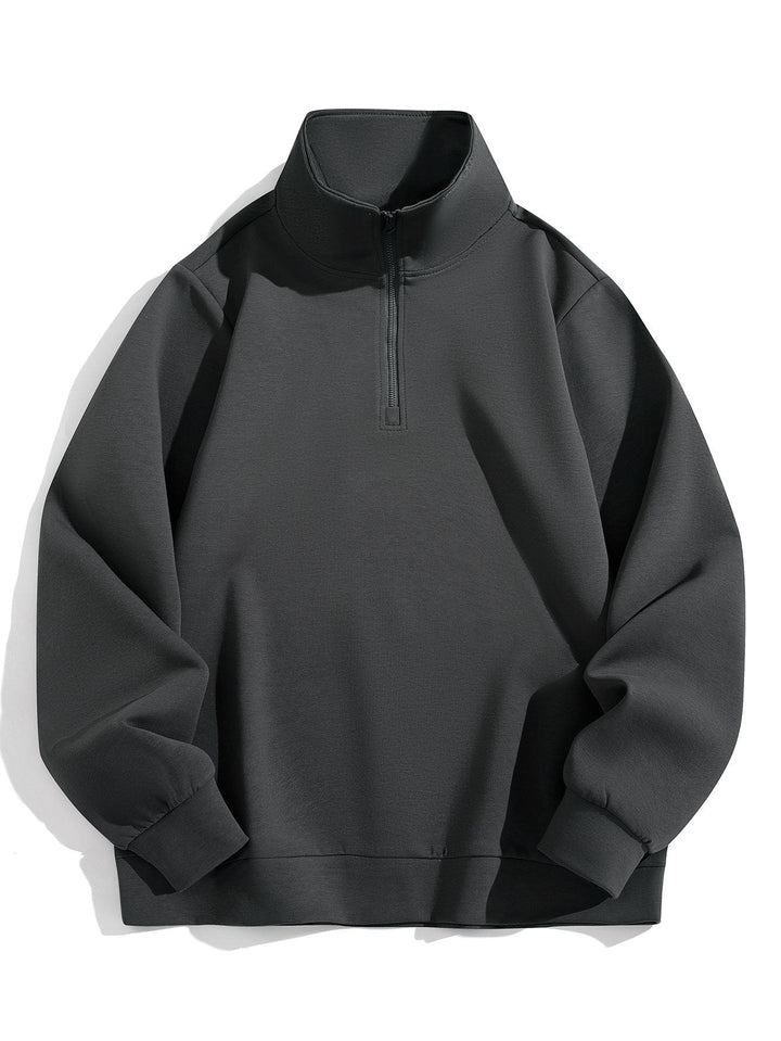 Moisés | Sudadera con cuello alto y cremallera corta