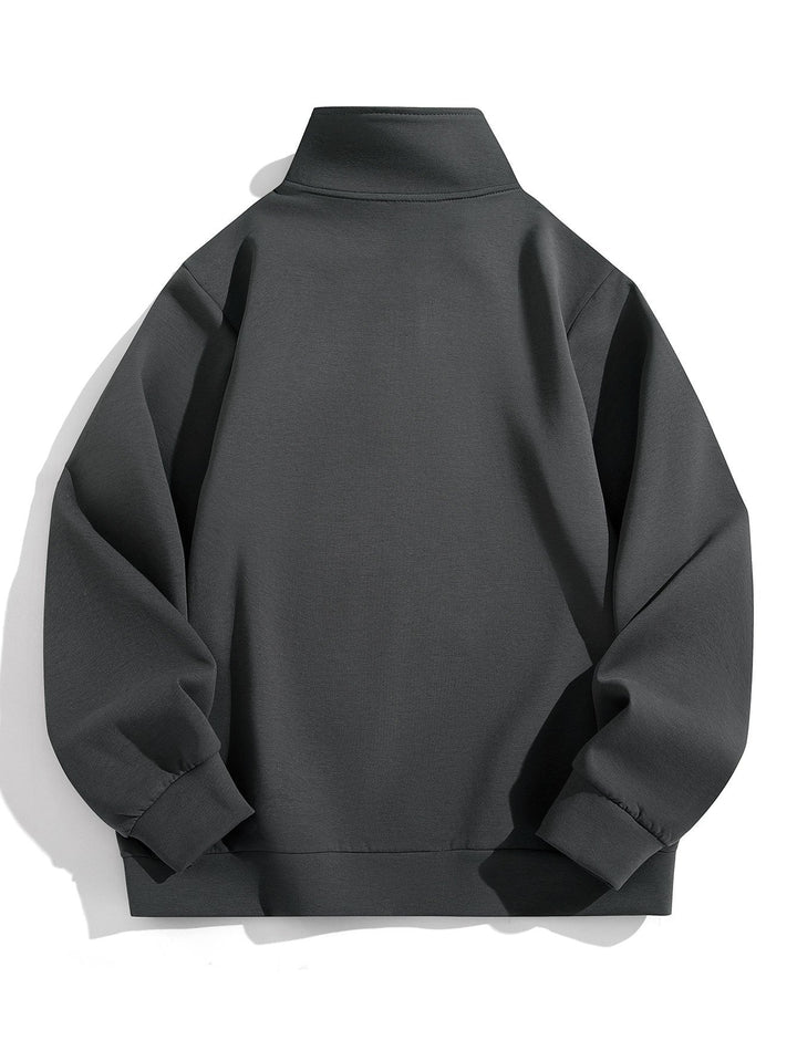 Moisés | Sudadera con cuello alto y cremallera corta