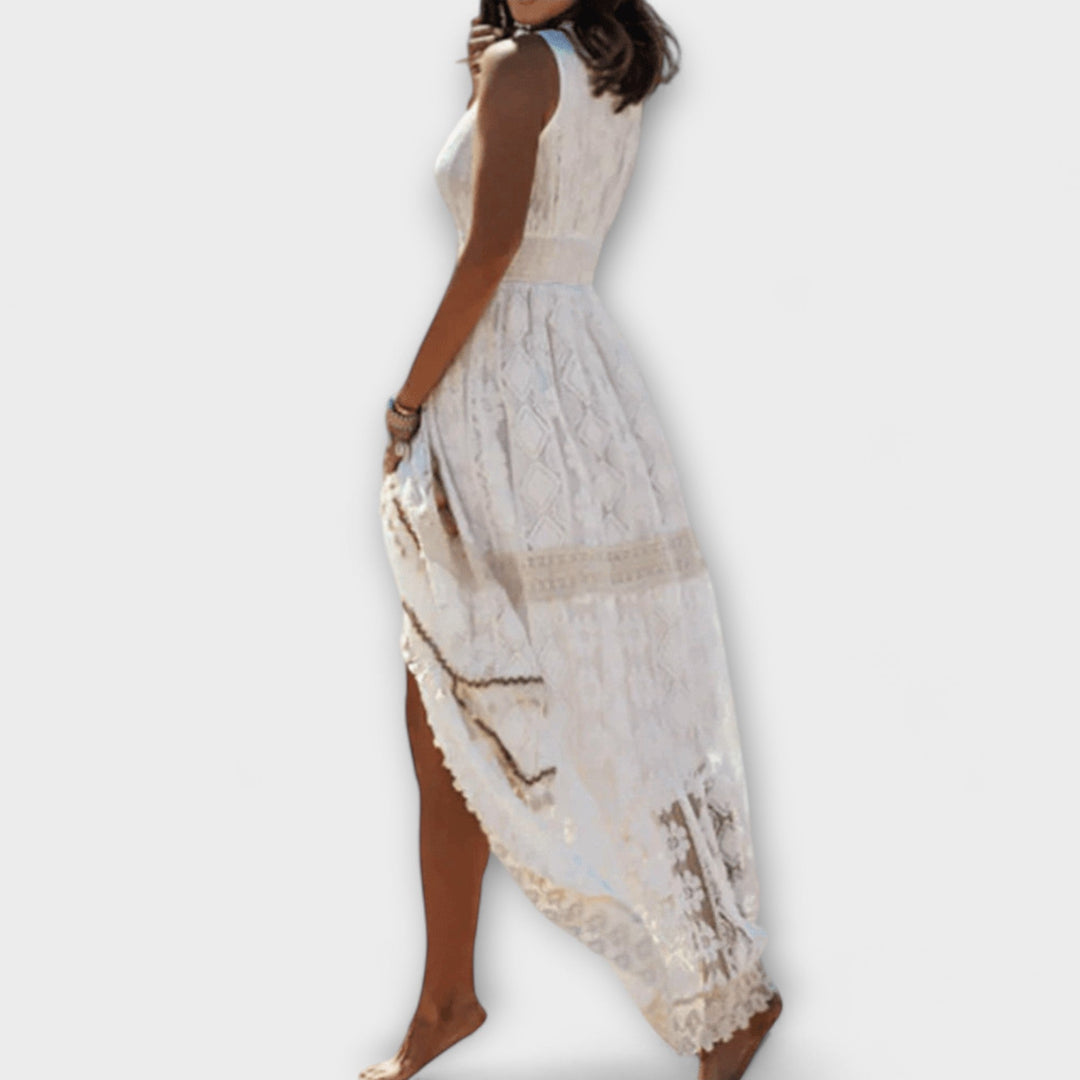 Andrea | Vestido maxi boho con encaje