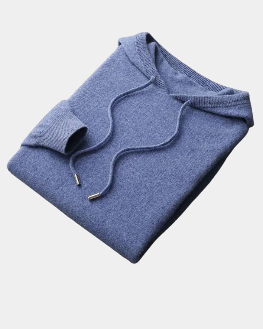 Nazario | Sudadera de punto beis con capucha
