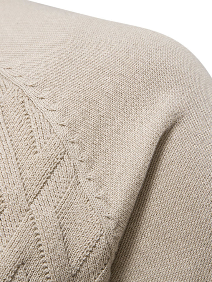 Nemesio | Jersey jacquard con dibujo geométrico y cuello redondo